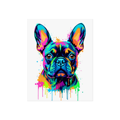 Neon Drip French Bulldog - Vibrant Pop Art