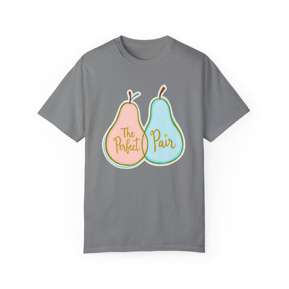 Comfort Colors 1717 Unisex Garment-Dyed T-shirt - "The Perfect Pair" Cute Pear-Themed Design (v1)