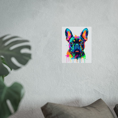 Neon Drip French Bulldog - Vibrant Pop Art