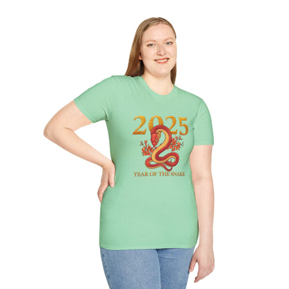 Gildan 64000 Unisex Softstyle Short-sleeve Tee | 2025 Year of the Snake Chinese New Year Design