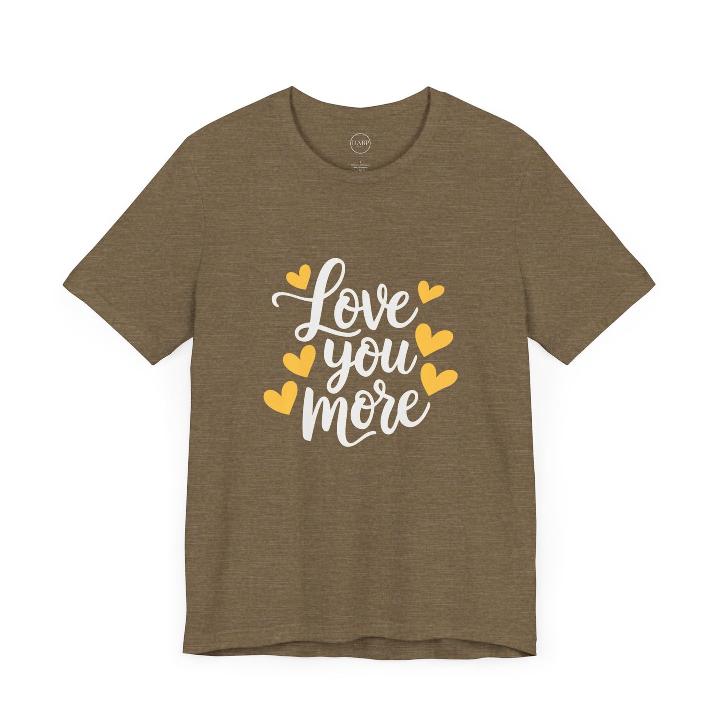 Bella+Canvas · 3001 Unisex Jersey Short Sleeve Tee - Love You More Romantic Valentine's Day Design [Color Set 2]