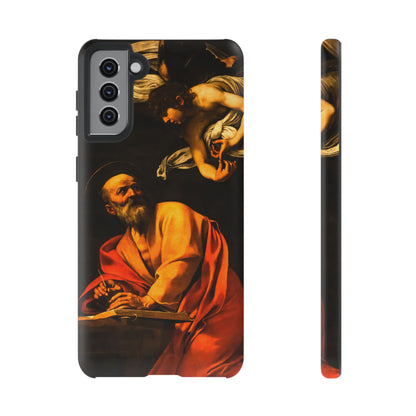 Tough Phone Case for iPhone, Samsung and Google Pixel - Caravaggio, Inspiration of St. Matthew (1602)