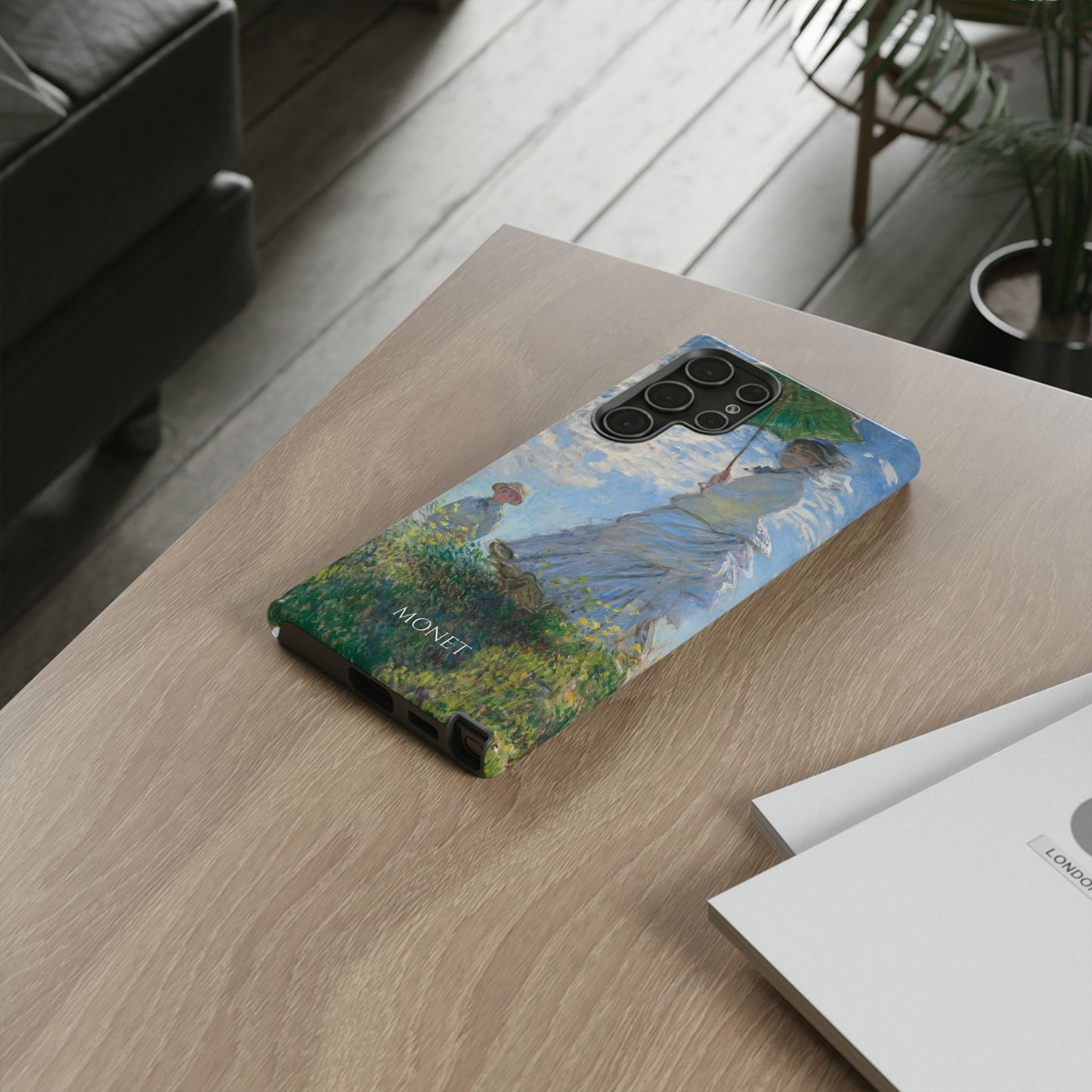 Tough Phone Case for iPhone, Samsung and Google Pixel - Monet, Woman with a Parasol - Madame Monet and Her Son (1875)