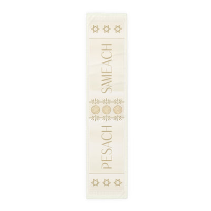 Pesach Sameach Table Runner Collection (v1) — Elegant Passover Seder Table Decor (16×72)