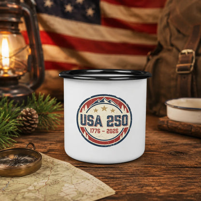 USA250 1776–2026 Vintage Camp Mug