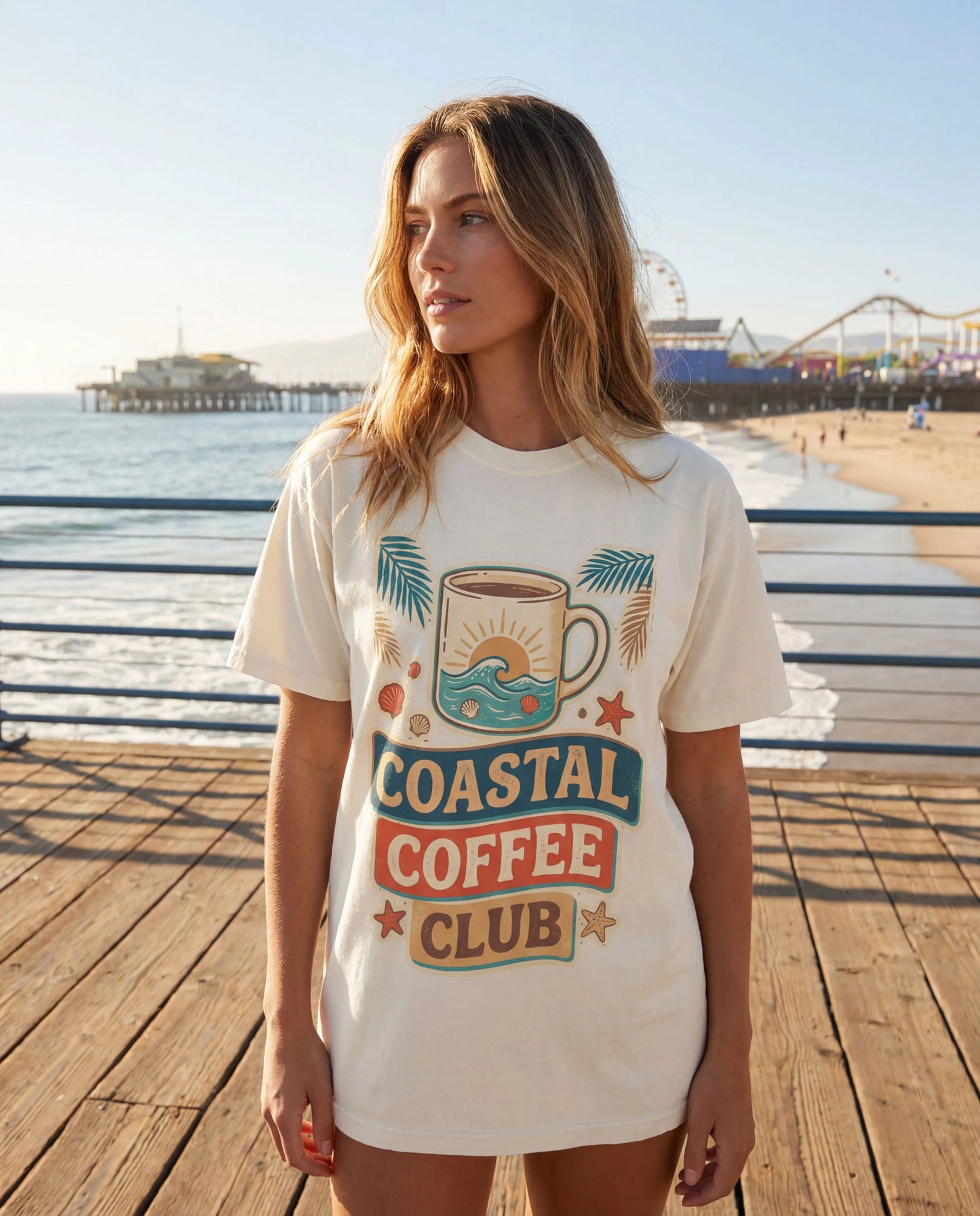 Coastal Coffee Club Retro Graphic Tee
