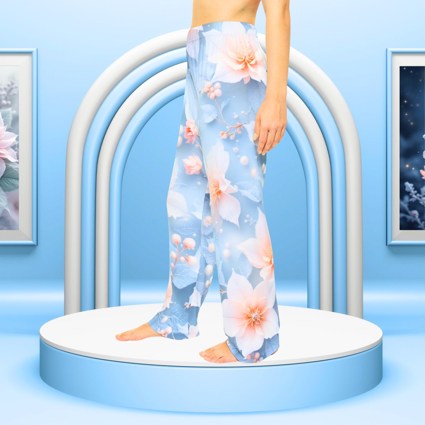 Frosted Elegance Winter Pajama Pants