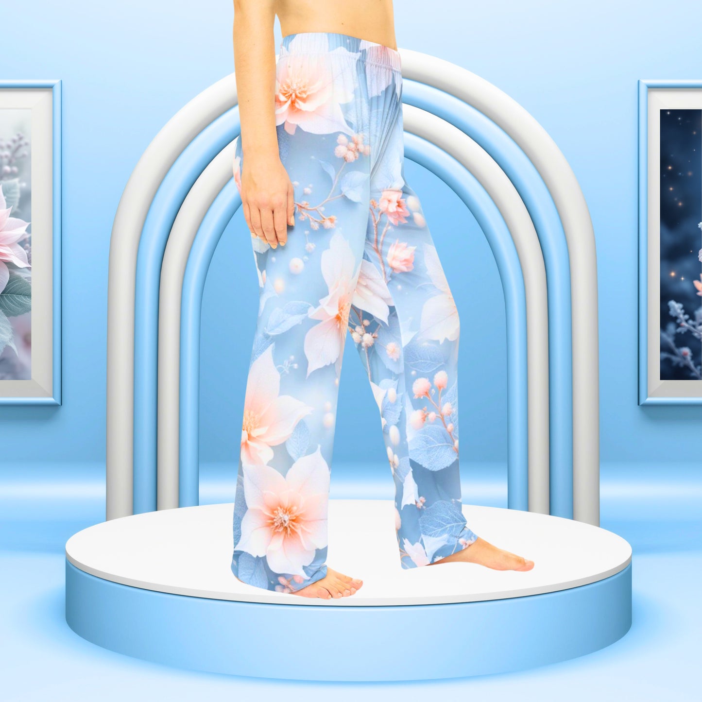 Frosted Elegance Winter Pajama Pants