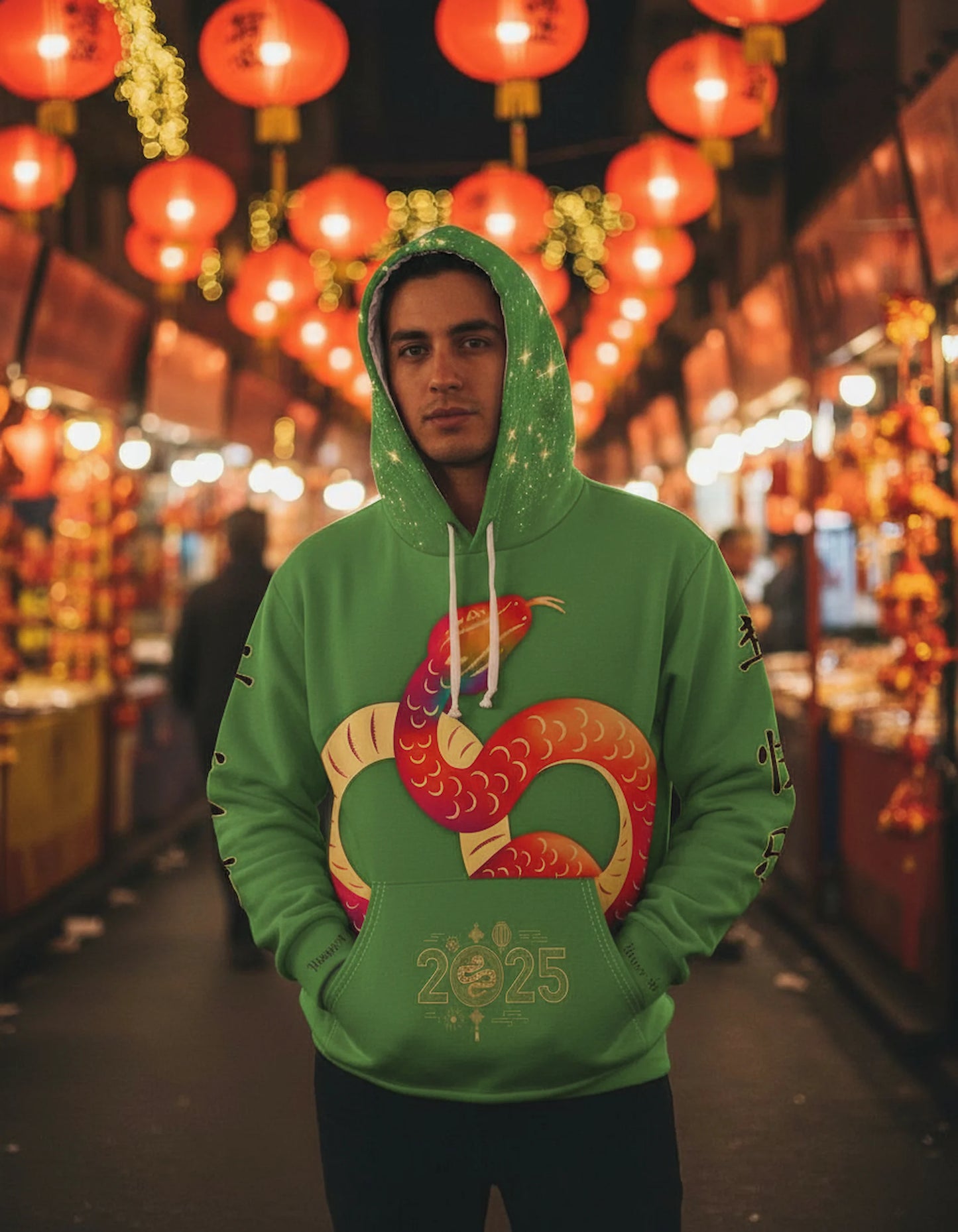 2025 Year of the Snake – Chinese New Year Unisex Hoodie [Green Edition]