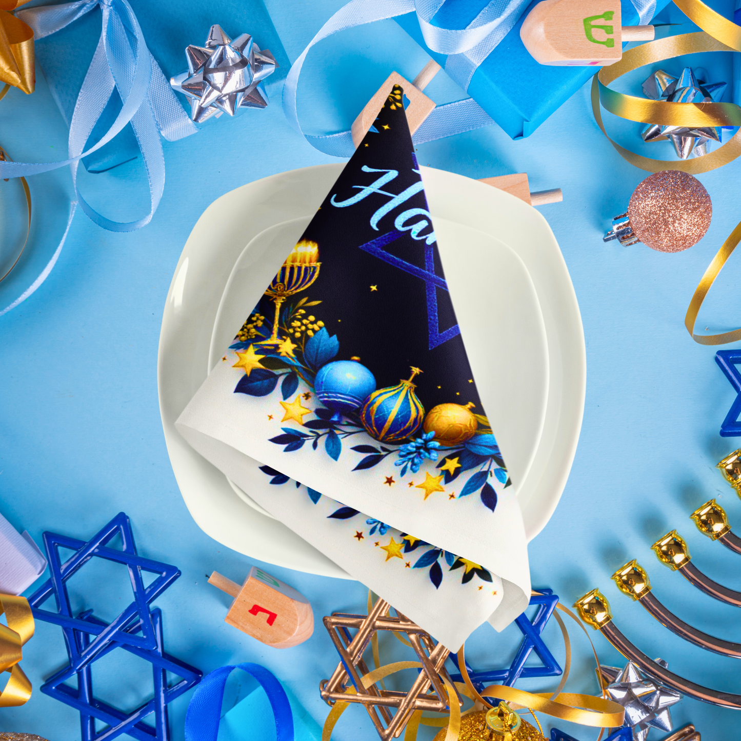 Elegant Hanukkah Napkin (v2)