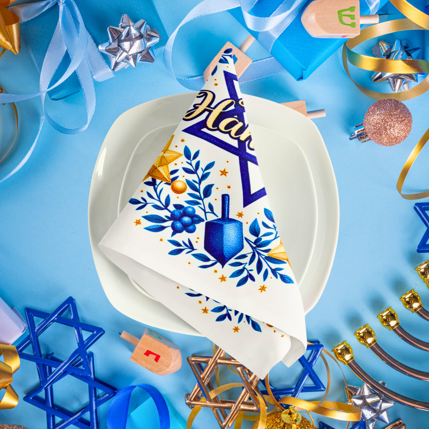 Elegant Hanukkah Napkin (v4)