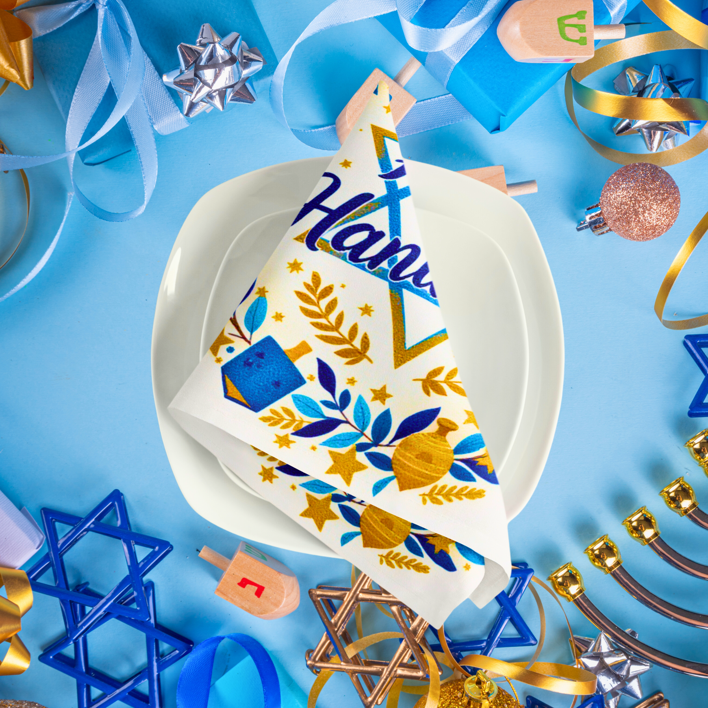 Elegant Hanukkah Napkin (v5)