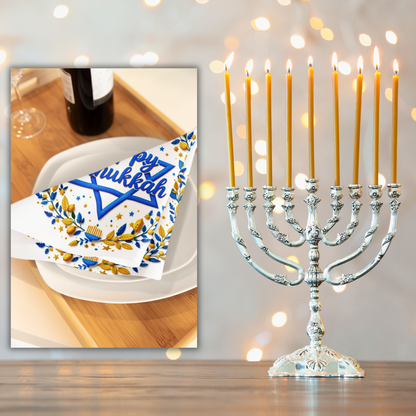 Elegant Hanukkah Napkin (v3)