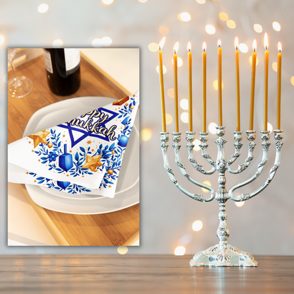 Elegant Hanukkah Napkin (v4)