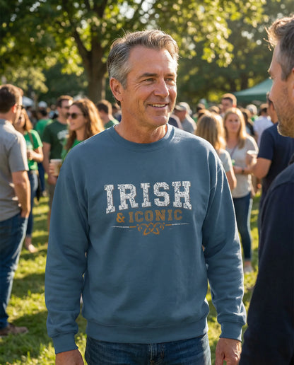 Irish & Iconic Vintage Distressed Crewneck Sweatshirt - St. Patrick’s Day Design