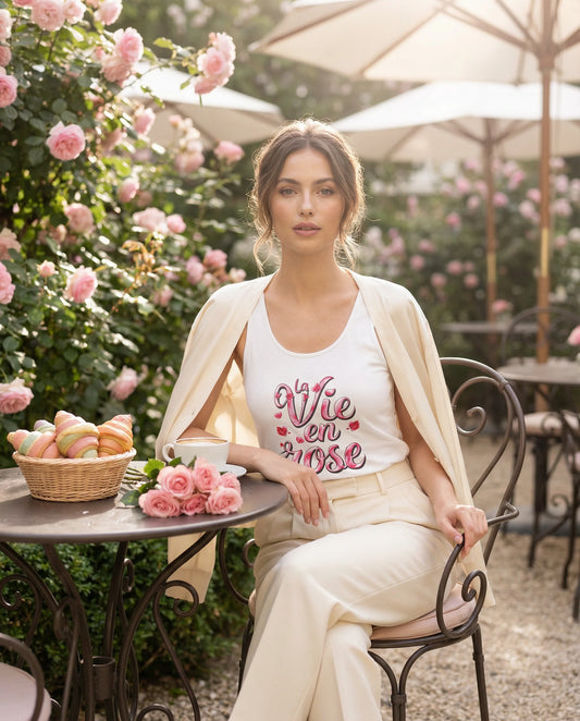 Comfort Colors® 9360 Women's Garment-Dyed Tank Top - La Vie en Rose Romantic & Stylish Design