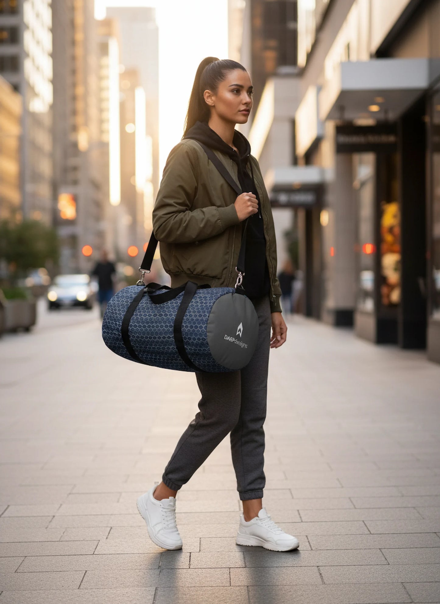 Midnight Hex Performance Duffel Bag (v1)