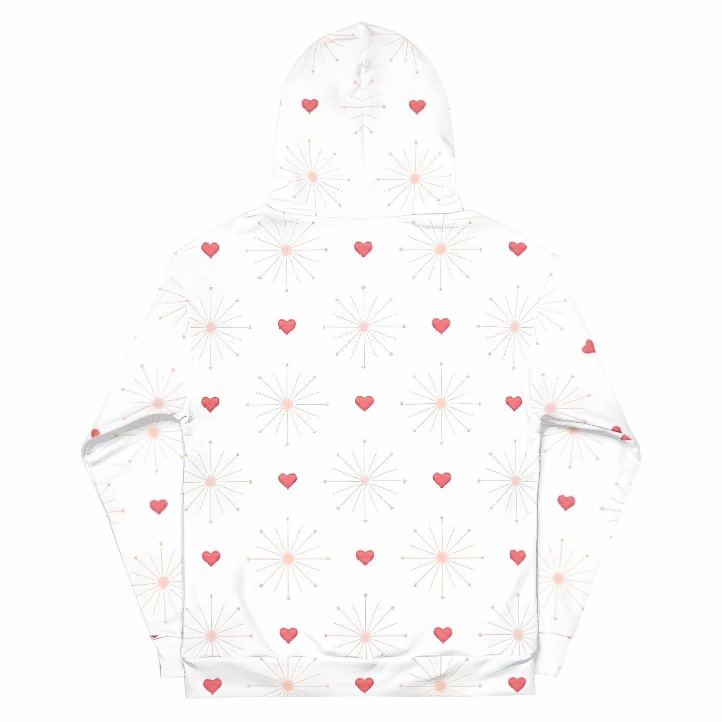 Rainbow Patchwork Bear Cozy Hoodie | Colorful Unisex All-Over Print