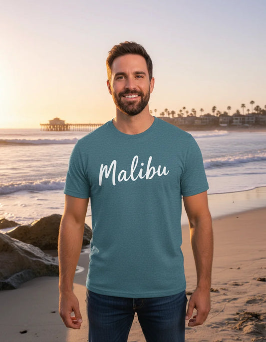 Bella+Canvas · 3001 Unisex Jersey Short Sleeve Tee - Malibu Coastal Vibes (v1)