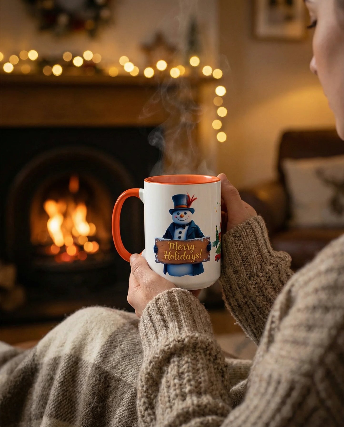 Merry Holidays Snowman Mug (v1)
