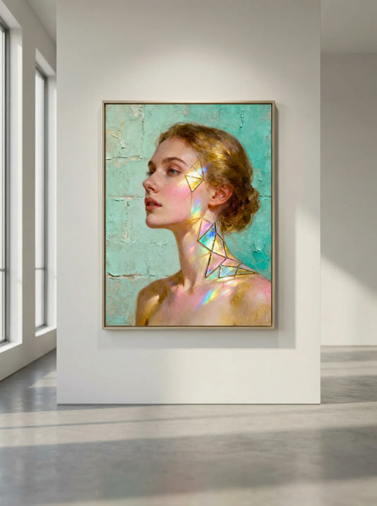 Muse de Lumière — Modern Muse Collection | Prism Light Portrait Canvas Art