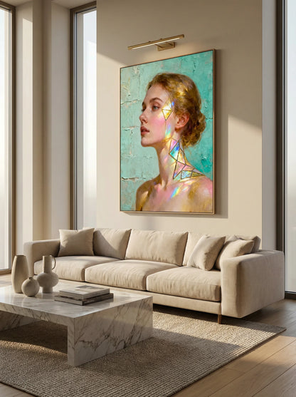 Muse de Lumière — Modern Muse Collection | Prism Light Portrait Canvas Art