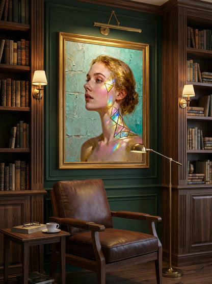 Muse de Lumière — Modern Muse Collection | Prism Light Portrait Canvas Art