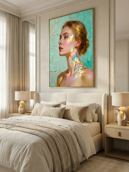 Muse de Lumière — Modern Muse Collection | Prism Light Portrait Canvas Art