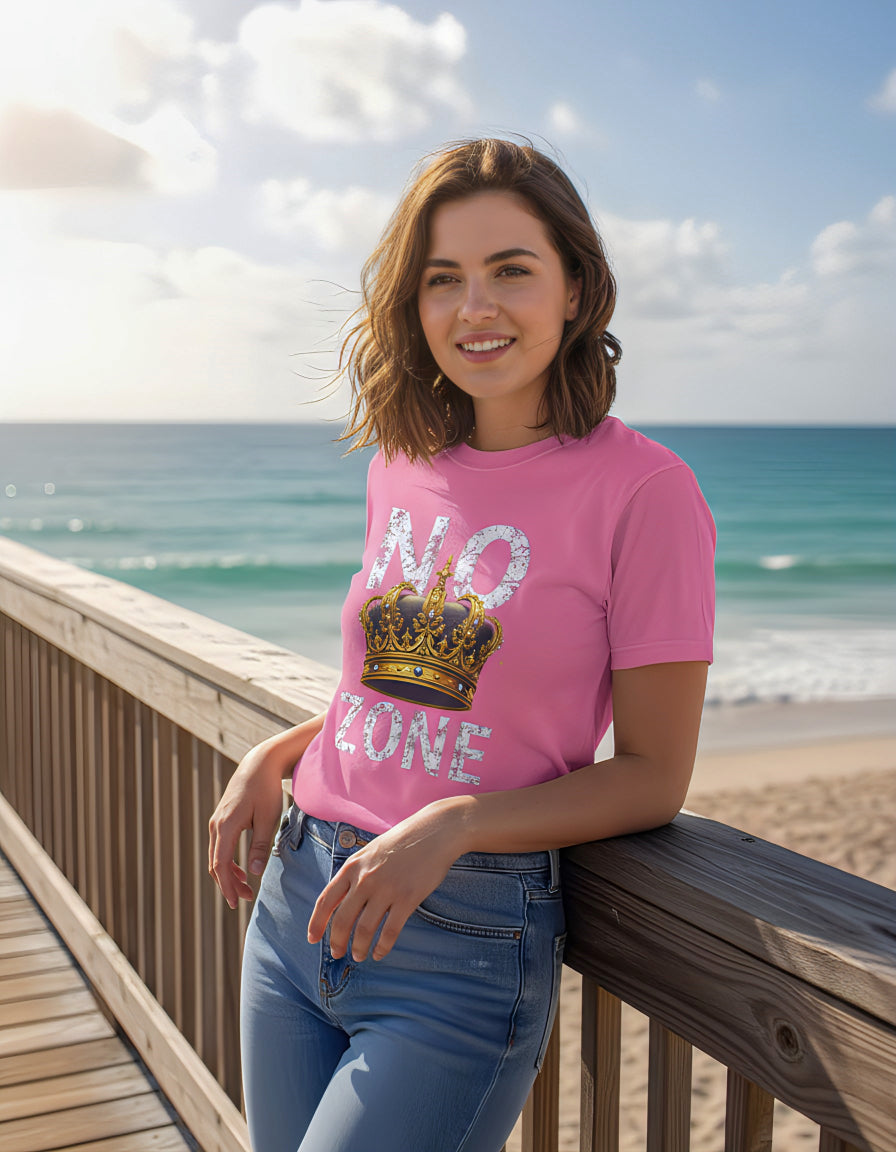 NO KINGS ZONE Graphic Tee | Streetwear T-Shirt with Royal Crown Design