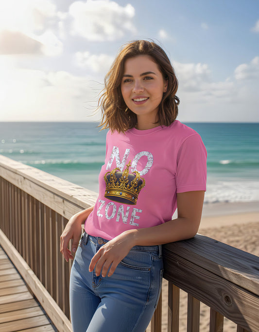 NO KINGS ZONE Graphic Tee | Streetwear T-Shirt with Royal Crown Design