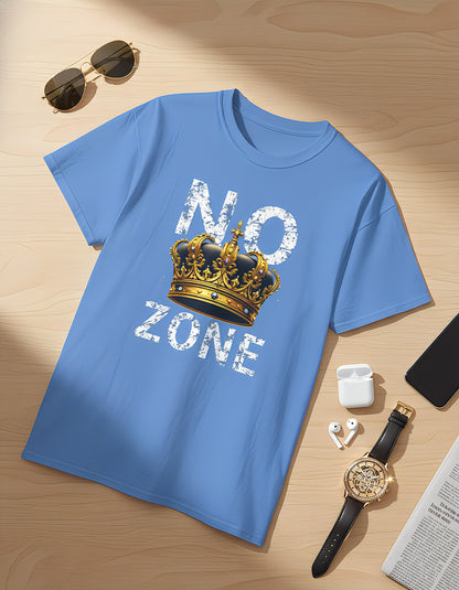 NO KINGS ZONE Graphic Tee | Streetwear T-Shirt with Royal Crown Design