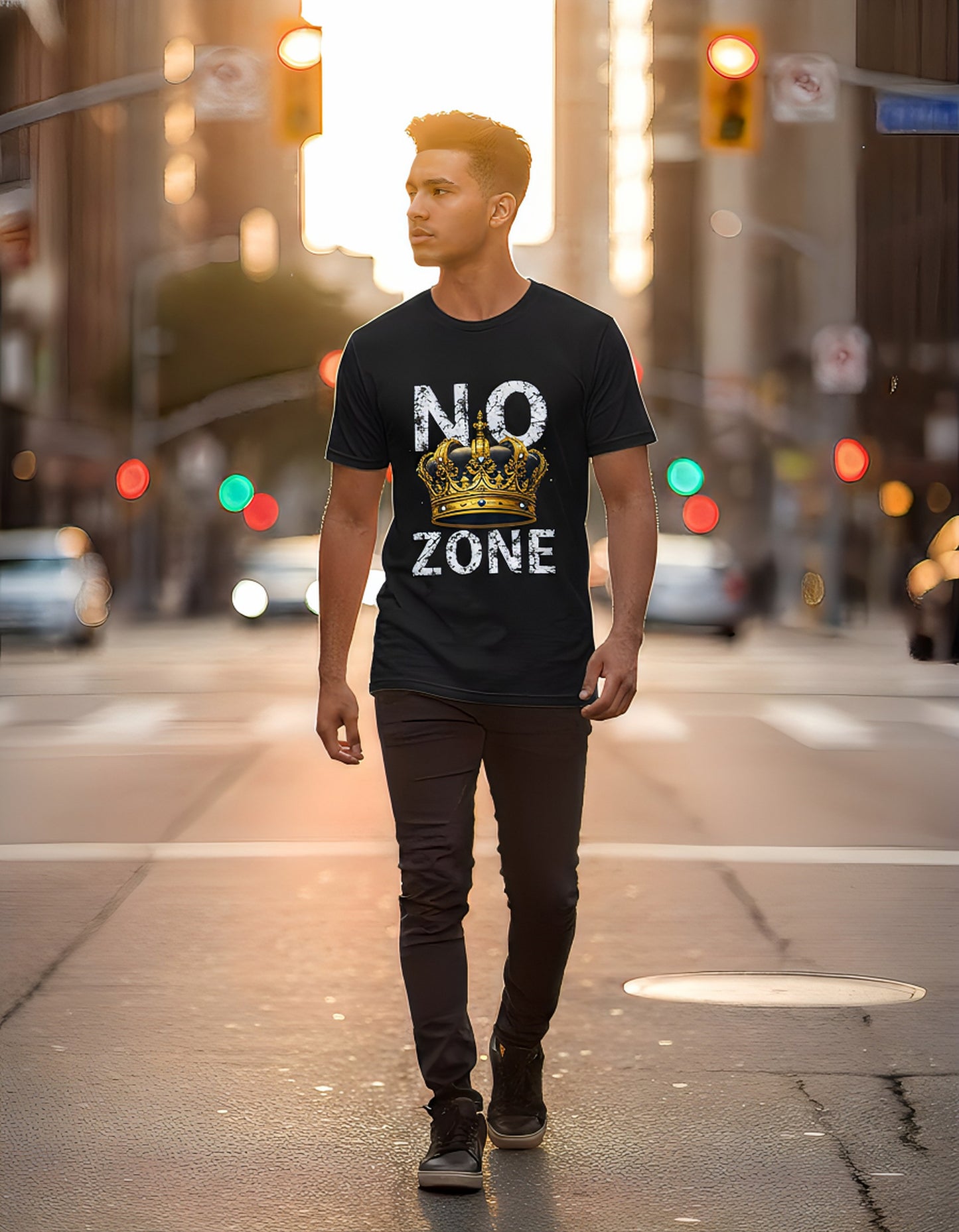 NO KINGS ZONE Graphic Tee | Streetwear T-Shirt with Royal Crown Design