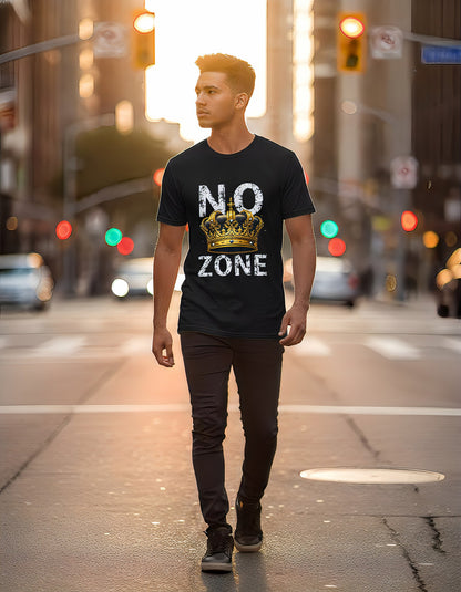 NO KINGS ZONE Graphic Tee | Streetwear T-Shirt with Royal Crown Design