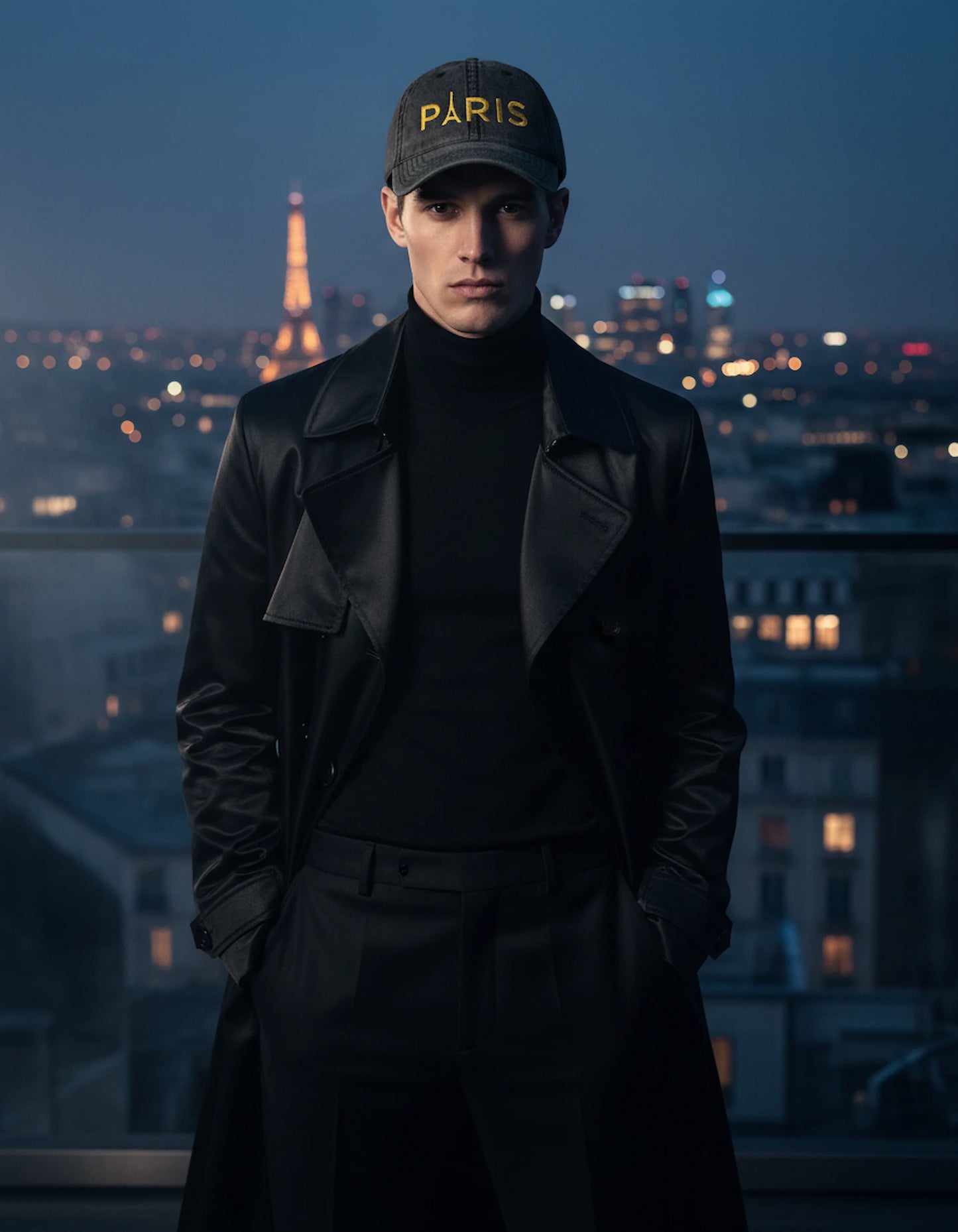 Paris Embroidered Vintage Cap