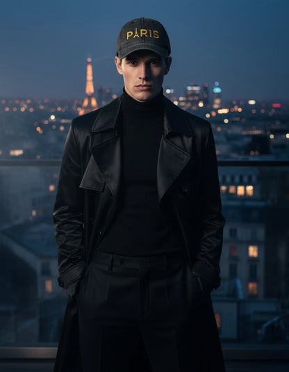 Paris Embroidered Vintage Cap