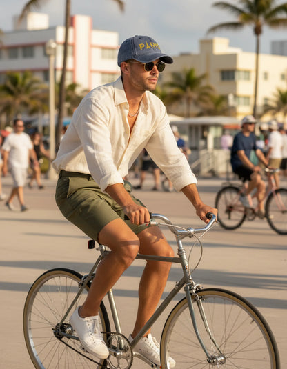 Paris Embroidered Vintage Cap