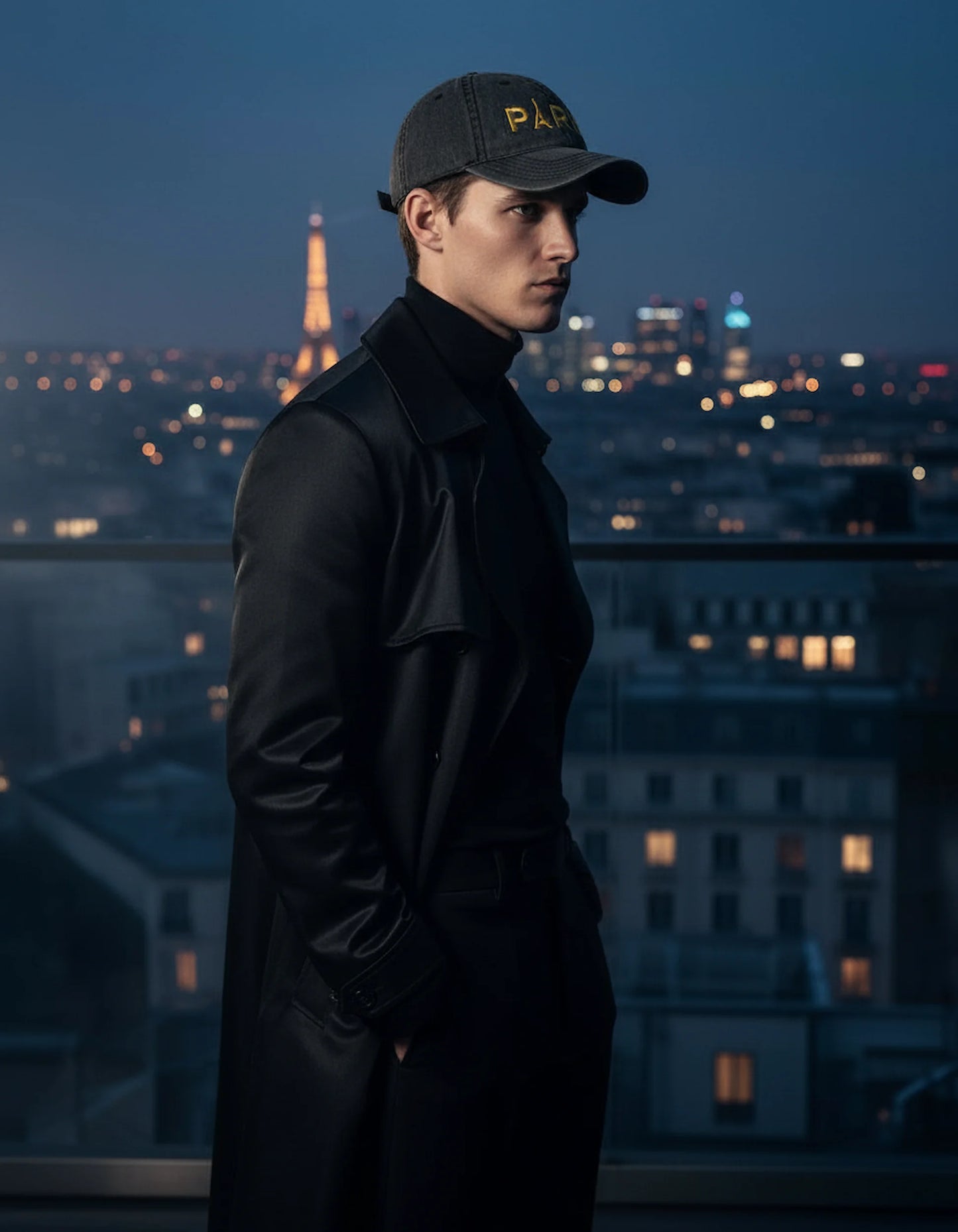 Paris Embroidered Vintage Cap