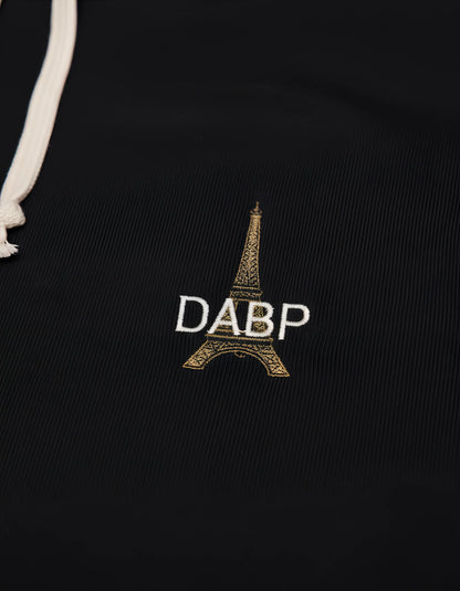 Paris Checkered Unisex Hoodie (Black)