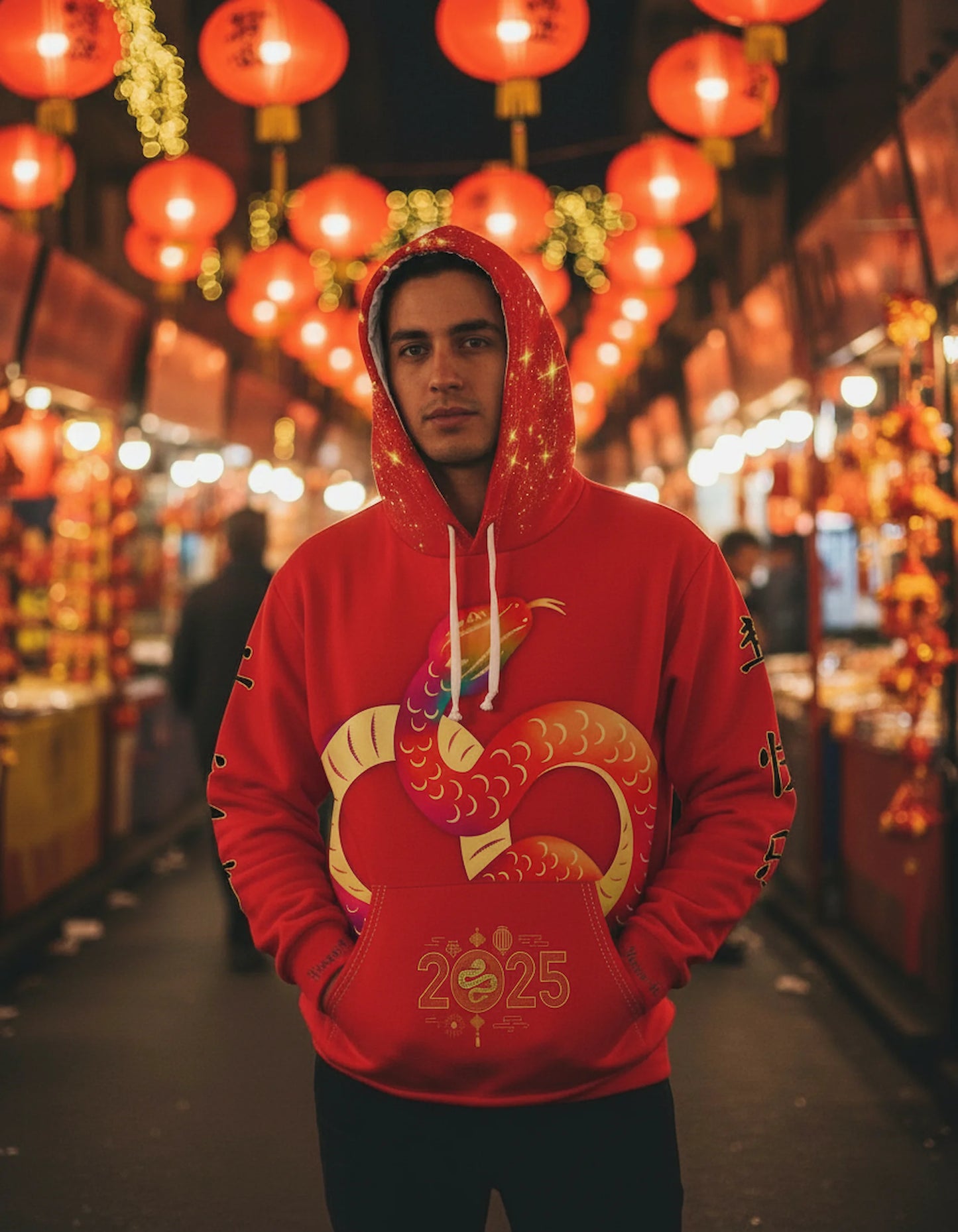 2025 Year of the Snake – Chinese New Year Unisex Hoodie [Red Edition]