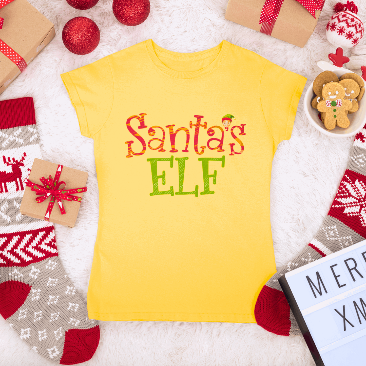 Santa's Elf Festive Holiday Softstyle Tee