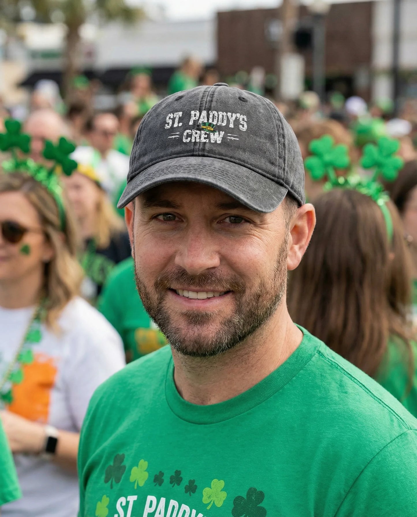 St. Paddy’s Crew Vintage Dad Hat - Embroidered for St. Patrick's Day