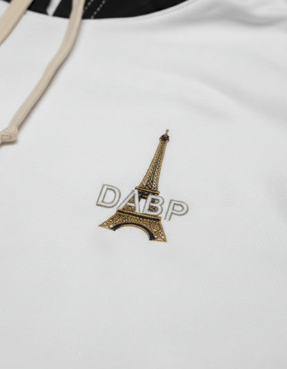 Paris Checkered Unisex Hoodie (White)