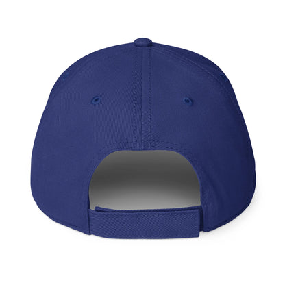 Royal baseball cap on a white background