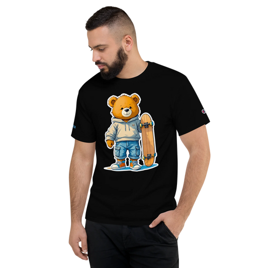 Skater Bear Unisex Jersey T-Shirt (v1)