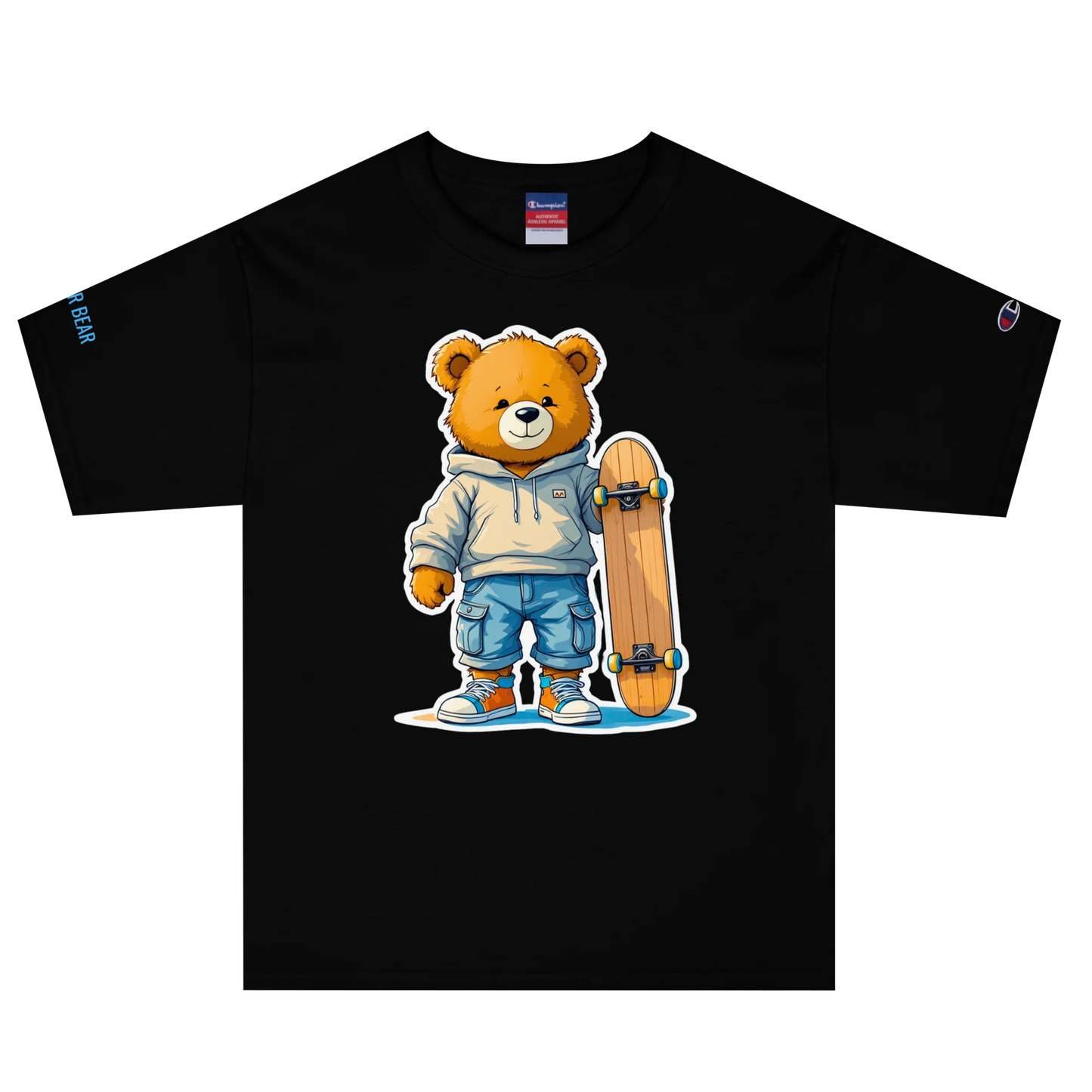 Skater Bear Unisex Jersey T-Shirt (v1)