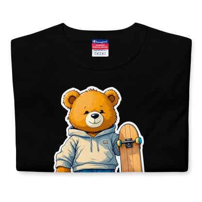Skater Bear Unisex Jersey T-Shirt (v1)