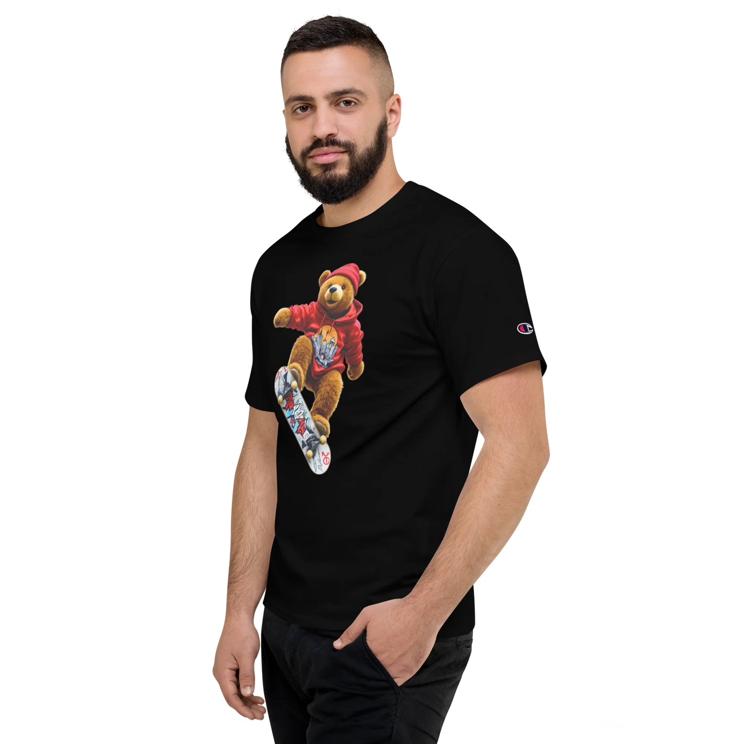 City Pop Bear Unisex Jersey T-Shirt (v4)