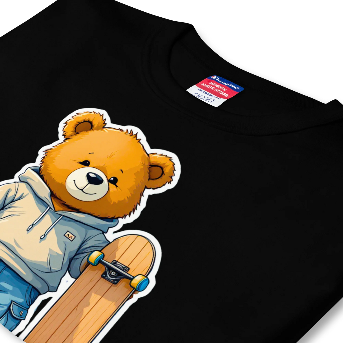 Skater Bear Unisex Jersey T-Shirt (v1)