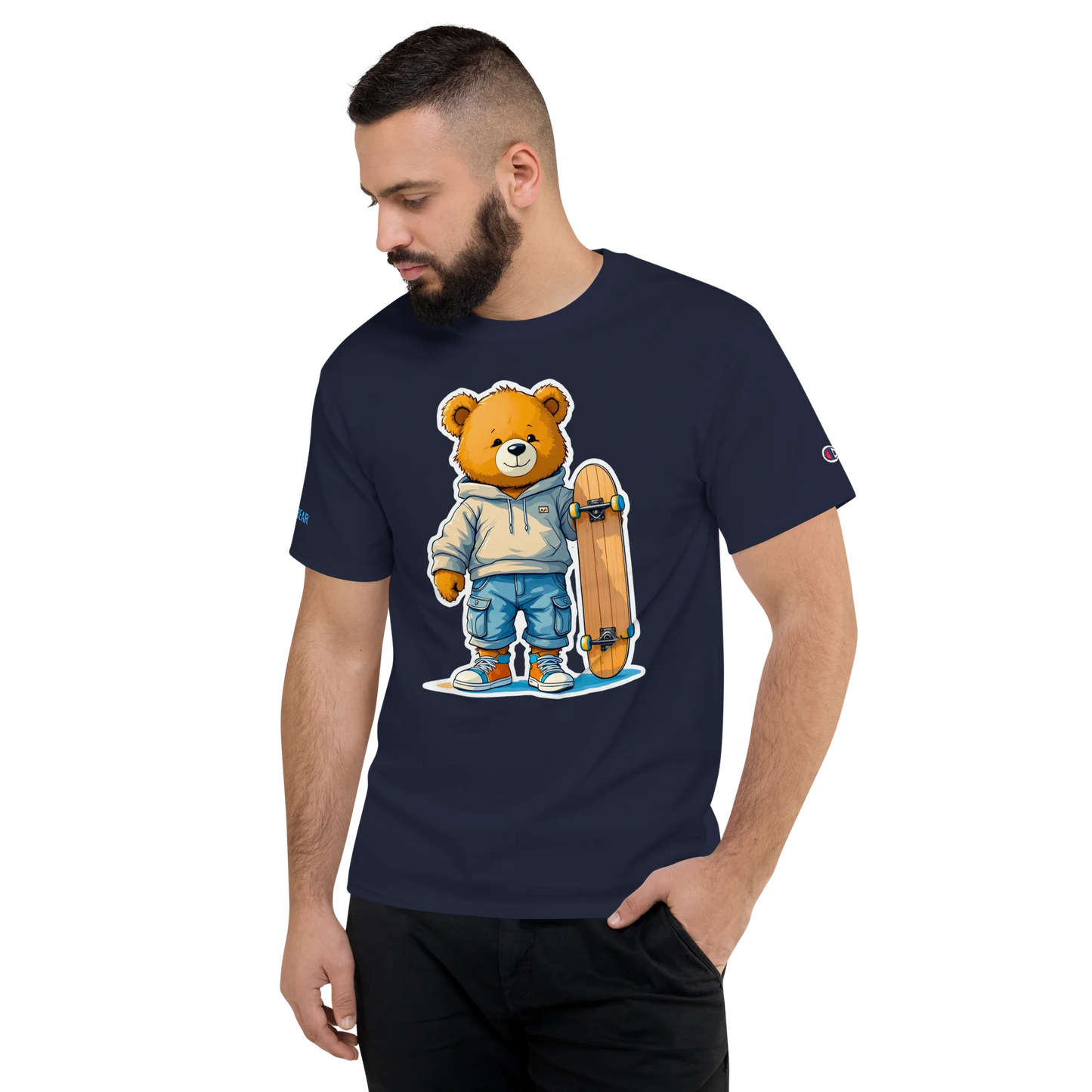 Skater Bear Unisex Jersey T-Shirt (v1)