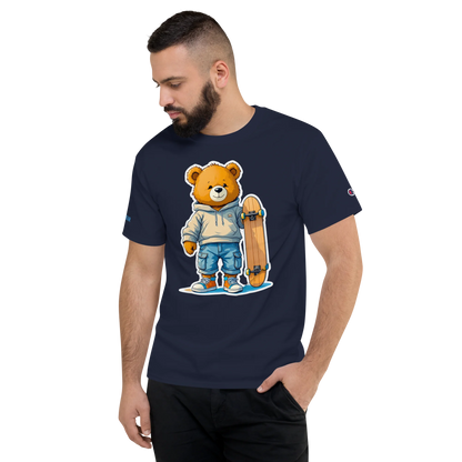 Skater Bear Unisex Jersey T-Shirt (v1)